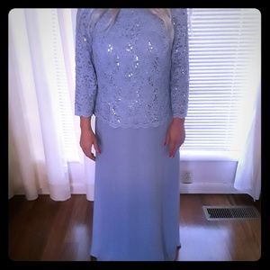 Long dress for party or wedding guest.